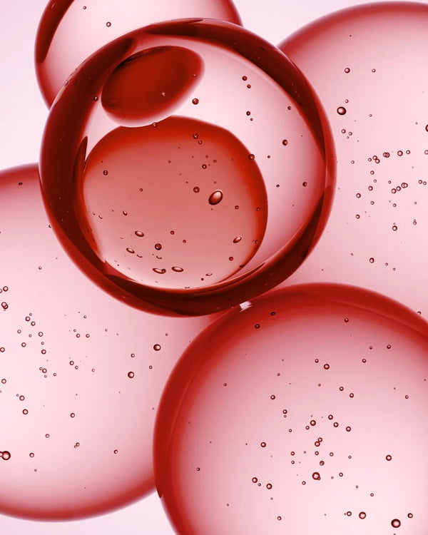 Red serum bubbles